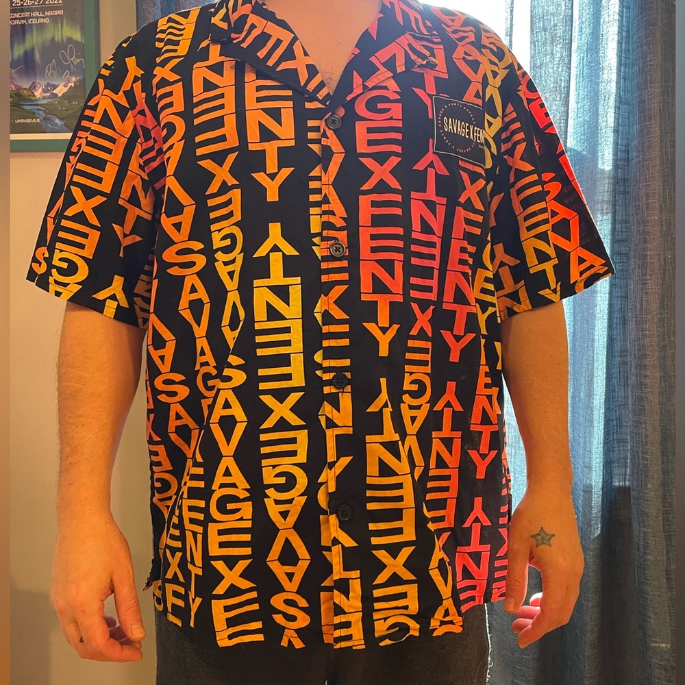 Savage X Fenty Men's Multicolor Graphic Shirt